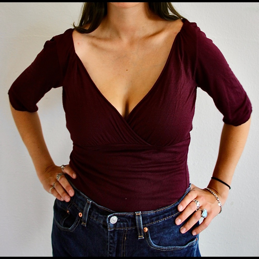 Maroon Blouse fits S-L